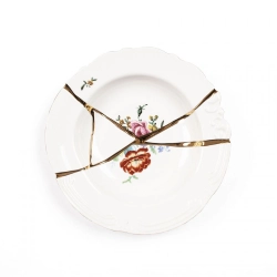 SELETTI set de 6 assiettes bols de soupe KINTSUGI 09622