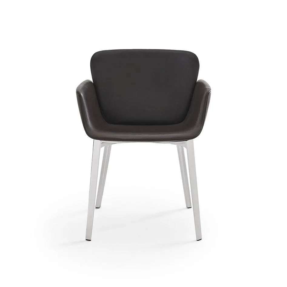 KNOLL fauteuil KN06 avec base aluminium poli, entièrement rembourré