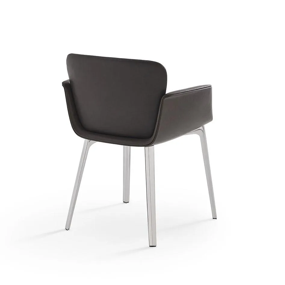 KNOLL fauteuil KN06 avec base aluminium poli, entièrement rembourré