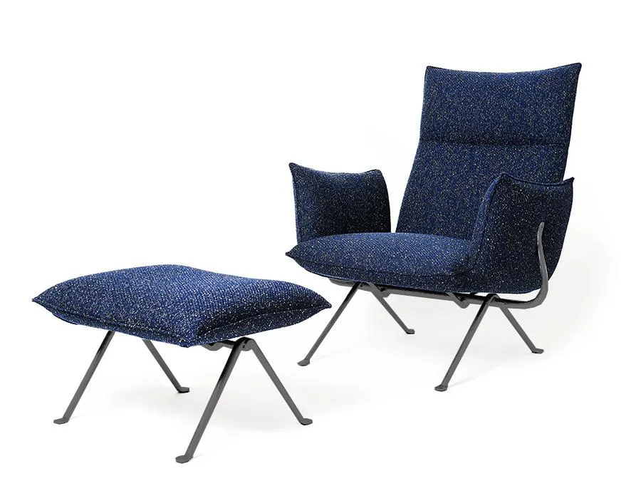 MAGIS fauteuil avec repose-pied pouf ottoman OFFICINA HIGH BACK