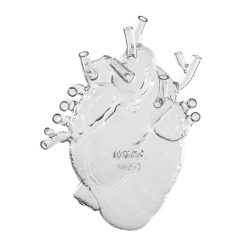 SELETTI vase en forme de coeur LOVE IN BLOOM GLASS