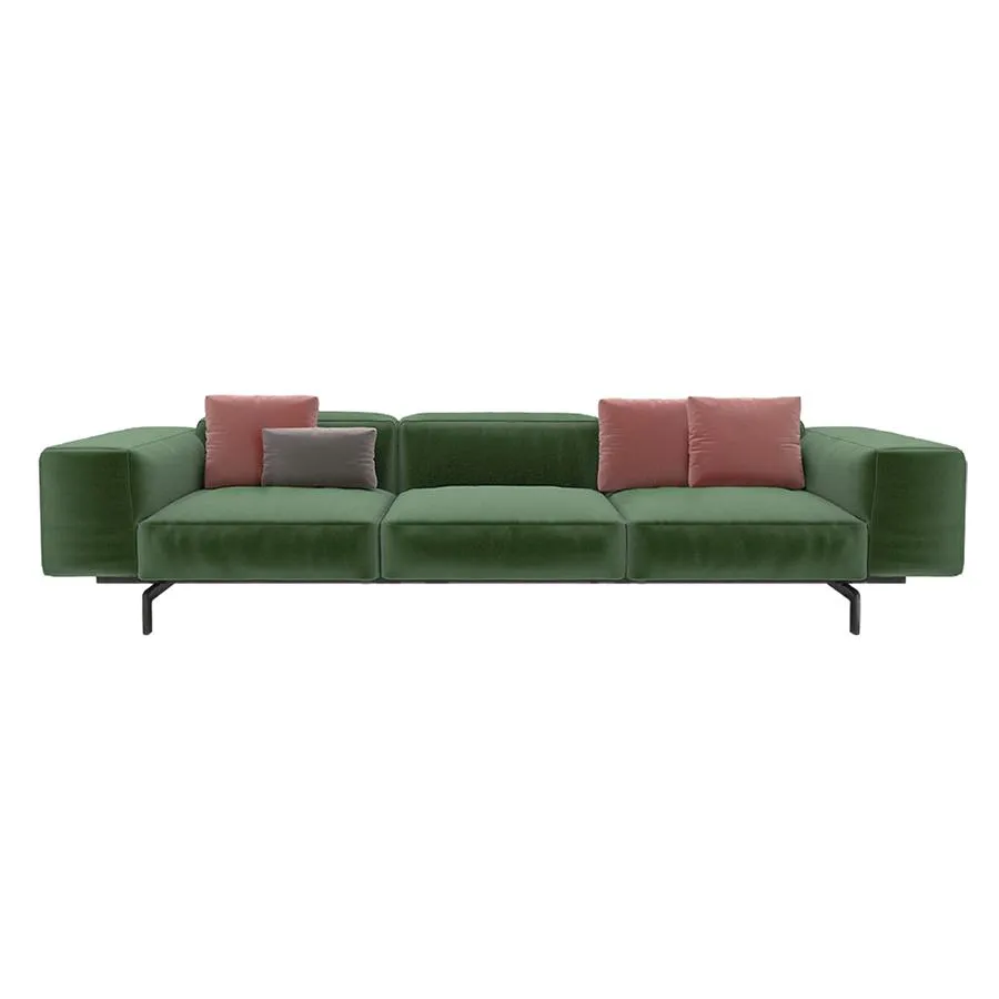 KARTELL canapé à 3 places LARGO VELLUTO