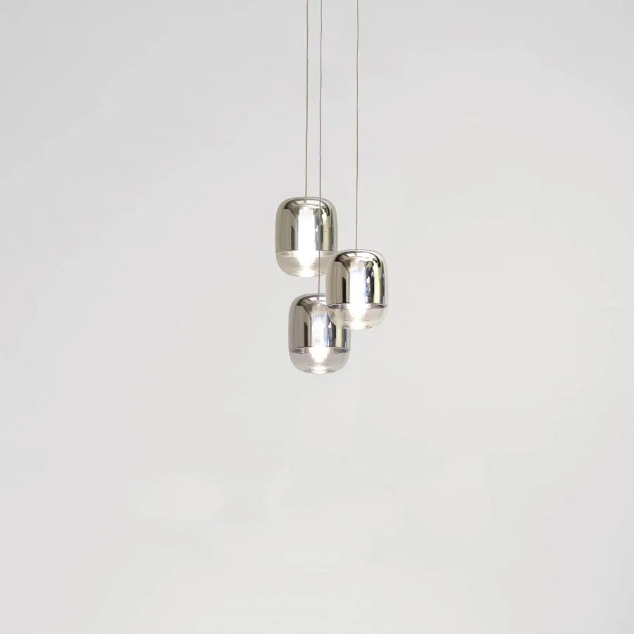 PRANDINA lampe à suspension GONG MINI LED 3R avec rosace carré