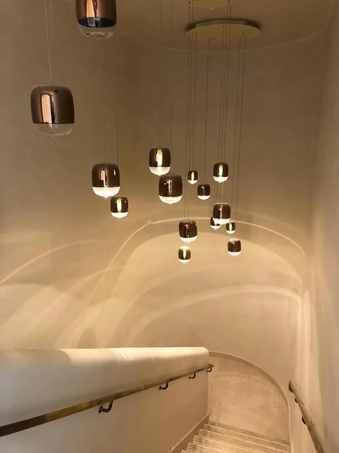 PRANDINA lampe à suspension GONG MINI LED 3S avec rosace ronde