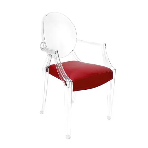 MYAREADESIGN set de 4 chaises KARTELL LOUIS GHOST avec le coussins IL CUSCINO
