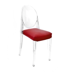 MYAREADESIGN set de 4 chaises KARTELL VICTORIA GHOST avec coussins IL CUSCINO