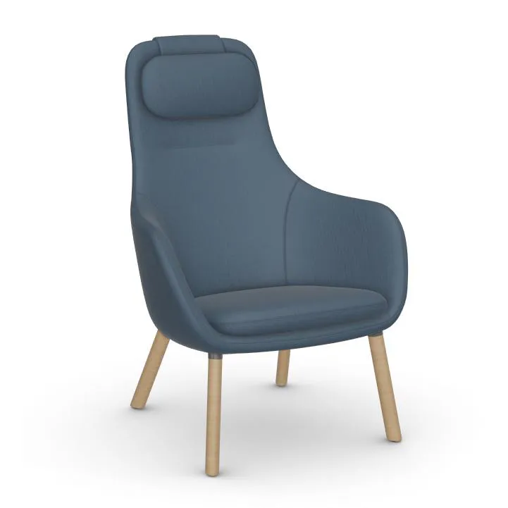 VITRA fauteuil avec le coussin d'assise amovible HAL LOUNGE CHAIR en tissu Volo