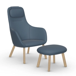 VITRA fauteuil HAL LOUNGE CHAIR & OTTOMAN en tissu Volo