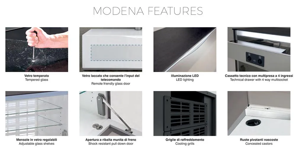 MUNARI meuble tv jusqu'à 65" MODENA MO 150 MO150