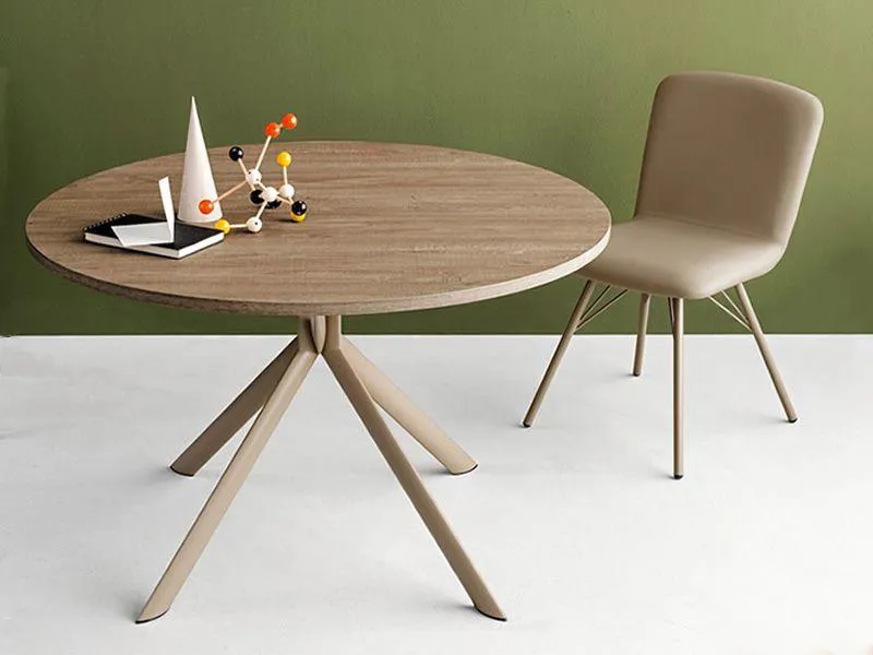 CONNUBIA table extensible à rallonge avec piètement noir mat GIOVE CB/4739-D 120 cm