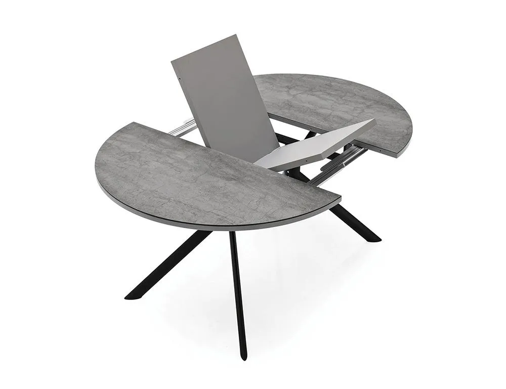 CONNUBIA table extensible à rallonge avec piètement noir mat GIOVE CB/4739-D 120 cm