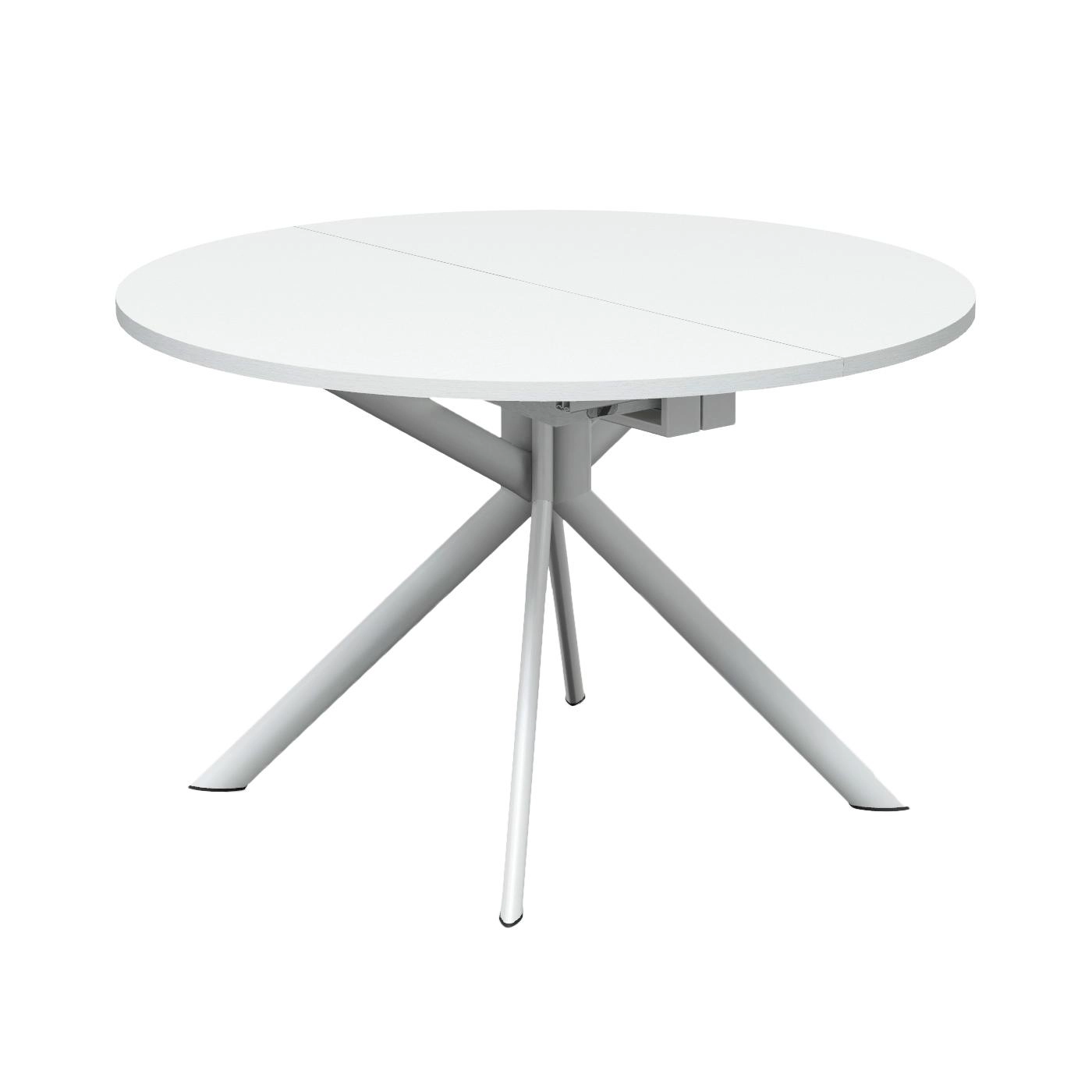 CONNUBIA table extensible à rallonge avec piètement blanc optique mat GIOVE CB/4739-D 120 cm
