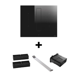 ELICA plaque à induction avec hotte version recyclage NIKOLATESLA FIT 60 cm et KIT0180522 pour sortie directe arrière