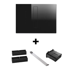 ELICA plaque à induction avec hotte version recyclage NIKOLATESLA FIT 72 cm et KIT0180522 pour sortie directe arrière