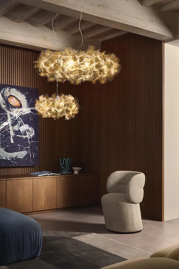 SLAMP lampe à suspension CLIZIA SMALL MAMA NON MAMA GOLD