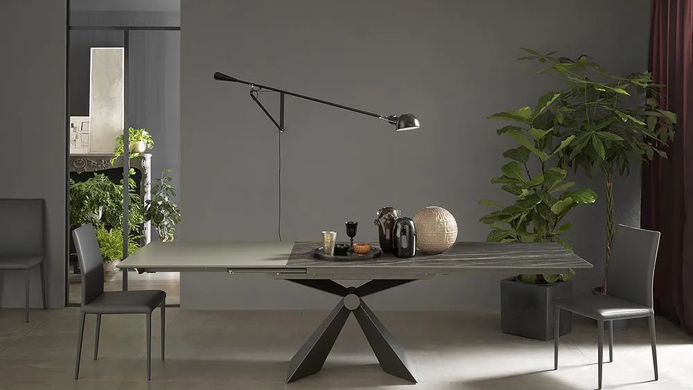 ALTACOM table extensible à rallonge rectangulaire SINTESI 160 cm