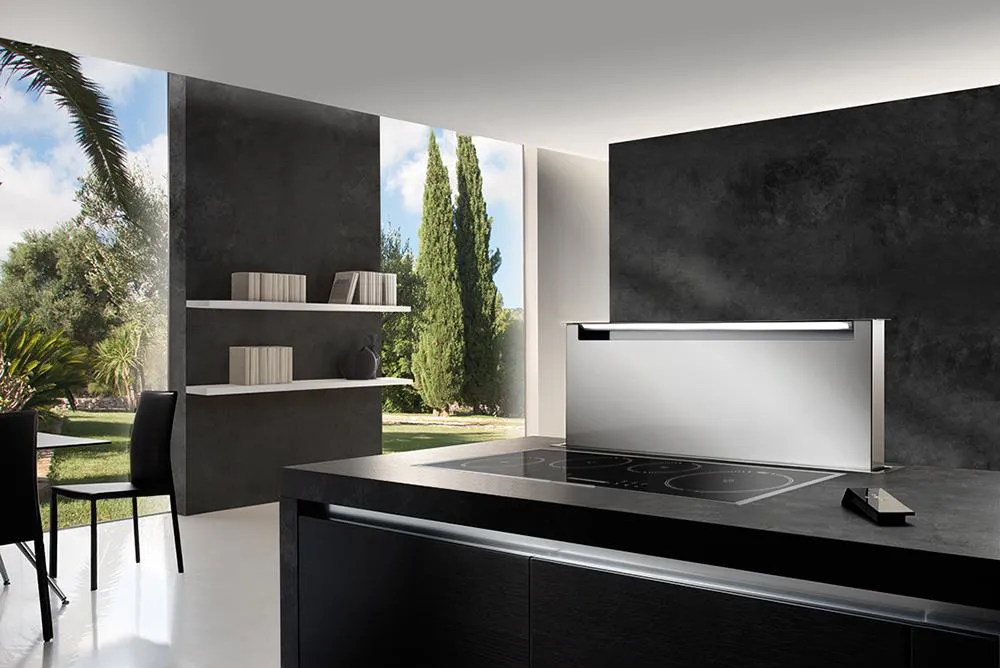 AIRONE hotte de plaque de cuisson downdraft ELEKTRA 90 cm INOX avec moteur AMD