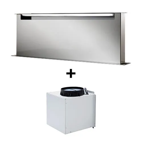 AIRONE hotte de plaque de cuisson downdraft ELEKTRA 90 cm INOX avec moteur AMD