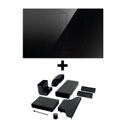 ELICA plaque à induction avec hotte version recyclage NIKOLATESLA FIT XL et KIT0167757 pour sortie à l'extérieur du socle