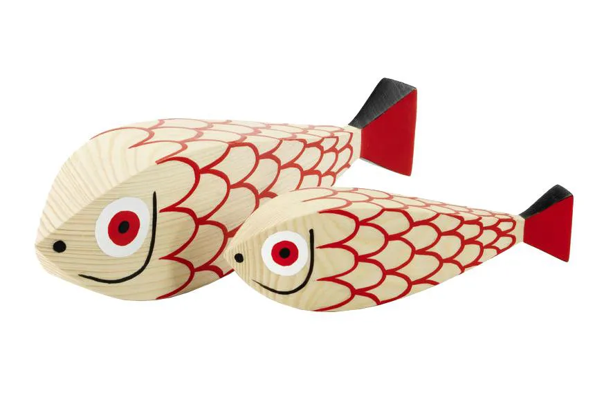 VITRA élément décoratif WOODEN DOLLS MOTHER FISH & CHILD