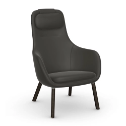 VITRA fauteuil avec le coussin d'assise amovible HAL LOUNGE CHAIR en Cuir Premium