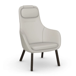 VITRA fauteuil avec le coussin d'assise amovible HAL LOUNGE CHAIR en Cuir Premium