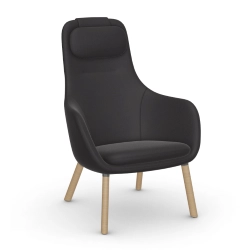 VITRA fauteuil avec le coussin d'assise amovible HAL LOUNGE CHAIR en tissu Credo