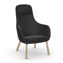 VITRA fauteuil avec le coussin d'assise amovible HAL LOUNGE CHAIR en tissu Credo