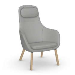 VITRA fauteuil avec le coussin d'assise amovible HAL LOUNGE CHAIR en tissu Credo