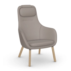 VITRA fauteuil avec le coussin d'assise amovible HAL LOUNGE CHAIR en tissu Credo