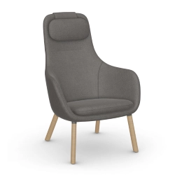 VITRA fauteuil avec le coussin d'assise amovible HAL LOUNGE CHAIR en tissu Credo