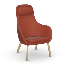 VITRA fauteuil avec le coussin d'assise amovible HAL LOUNGE CHAIR en tissu Credo