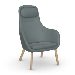 VITRA fauteuil avec le coussin d'assise amovible HAL LOUNGE CHAIR en tissu Credo