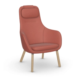 VITRA fauteuil avec le coussin d'assise amovible HAL LOUNGE CHAIR en tissu Credo