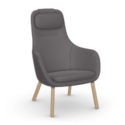 VITRA fauteuil avec le coussin d'assise amovible HAL LOUNGE CHAIR en tissu Credo