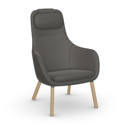 VITRA fauteuil avec le coussin d'assise amovible HAL LOUNGE CHAIR en tissu Credo