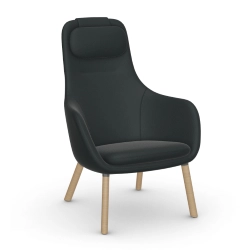 VITRA fauteuil avec le coussin d'assise amovible HAL LOUNGE CHAIR en tissu Credo