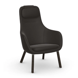 VITRA fauteuil avec le coussin d'assise amovible HAL LOUNGE CHAIR en tissu Credo
