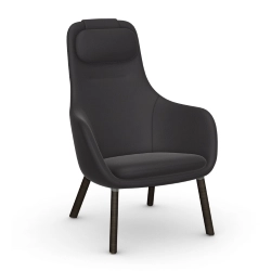 VITRA fauteuil avec le coussin d'assise amovible HAL LOUNGE CHAIR en tissu Credo