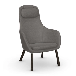 VITRA fauteuil avec le coussin d'assise amovible HAL LOUNGE CHAIR en tissu Credo