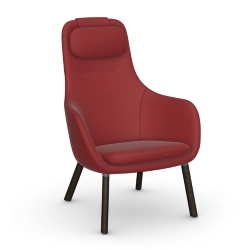 VITRA fauteuil avec le coussin d'assise amovible HAL LOUNGE CHAIR en tissu Credo