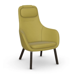 VITRA fauteuil avec le coussin d'assise amovible HAL LOUNGE CHAIR en tissu Credo