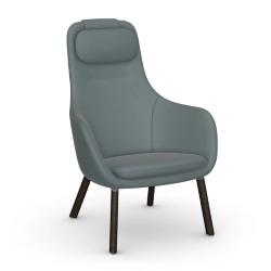 VITRA fauteuil avec le coussin d'assise amovible HAL LOUNGE CHAIR en tissu Credo