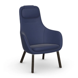 VITRA fauteuil avec le coussin d'assise amovible HAL LOUNGE CHAIR en tissu Credo