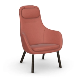 VITRA fauteuil avec le coussin d'assise amovible HAL LOUNGE CHAIR en tissu Credo