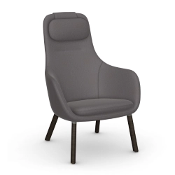 VITRA fauteuil avec le coussin d'assise amovible HAL LOUNGE CHAIR en tissu Credo