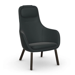 VITRA fauteuil avec le coussin d'assise amovible HAL LOUNGE CHAIR en tissu Credo