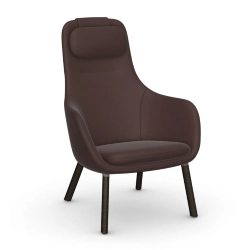VITRA fauteuil avec le coussin d'assise amovible HAL LOUNGE CHAIR en tissu Credo