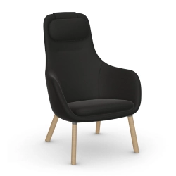 VITRA fauteuil avec le coussin d'assise amovible HAL LOUNGE CHAIR en tissu Dumet