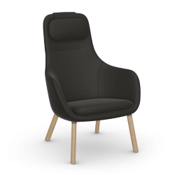 VITRA fauteuil avec le coussin d'assise amovible HAL LOUNGE CHAIR en tissu Volo